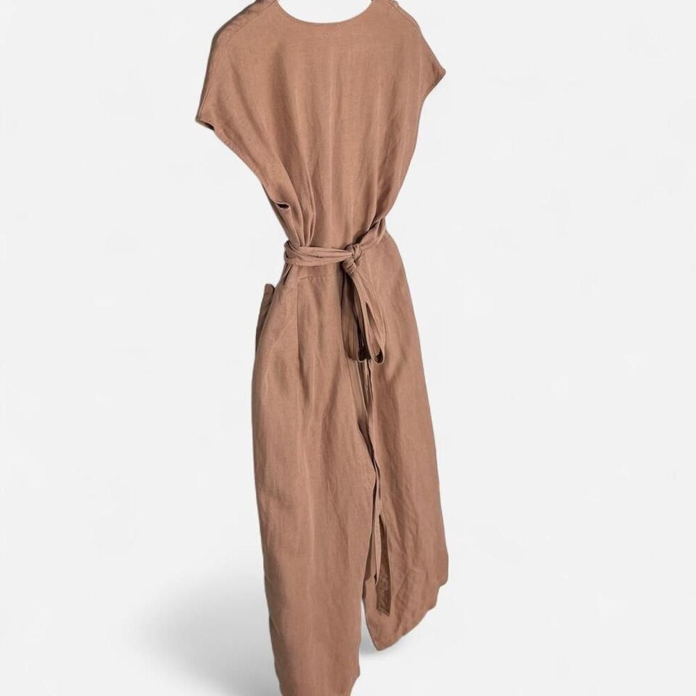 Wilfred Womens Wrap/Wide Leg Jumpsuit Sz. 6 Cotton/Linen Boho Minimalist 90s - Picture 6 of 8
